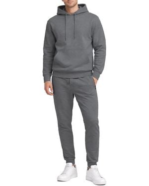 Q Active Soft Fleece Pullover Hoodie & Sweatpants jogging Set - Gray