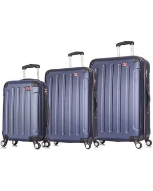 DUKAP Intely 3-pc. Hardside Tech luggage Set - Blue