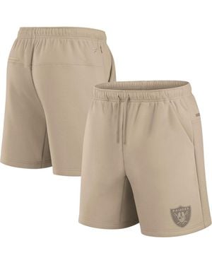Fanatics And Las Vegas Raiders Elements Super Soft Fleece Shorts - Natural