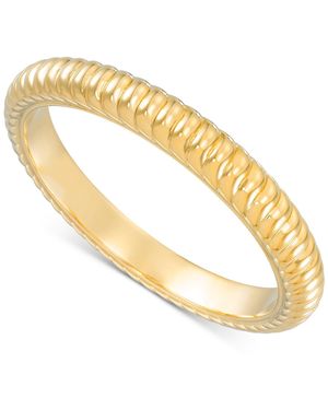Signature Gold Signature Ribbed Bangle Bracelet - Metallic