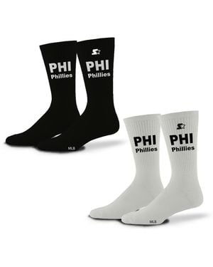 Starter And 2-pack /white Philadelphia Phillies Assist Socks - Black