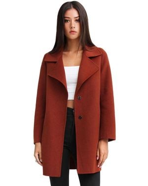 Belle & Bloom New Fit Ex-boyfriend Wool Blend Oversized Jacket - Red