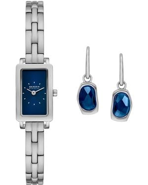 Skagen Hagen Micro Gift Set Stainless Steel Watch - Blue