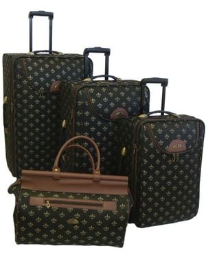 American Flyer Lyon 4 Piece luggage Set - Black