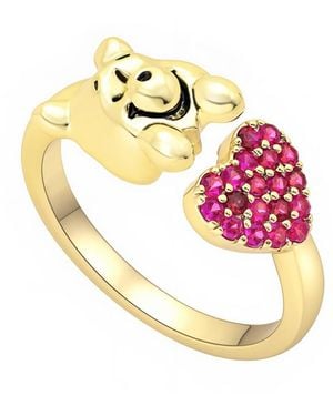 Disney Winnie The Pooh Cubic Zirconia Love Ring - Metallic