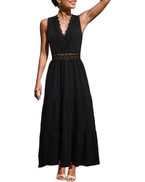 CUPSHE Little Details Maxi Beach Dress - Black