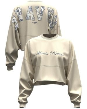 Fanatics Atlanta Braves Spirit Long-sleeve Crop Top - White
