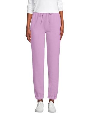 Lands' End Serious Sweats High Rise jogger Pants - Purple