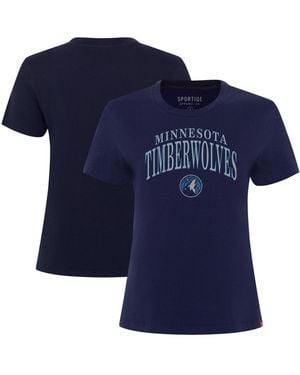 Sportiqe Minnesota Timberwolves Arcadia Boxy T-shirt - Blue