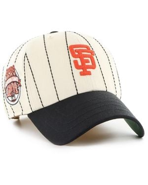 '47 X Rawlings Natural/black San Francisco Giants Pinstripe Clean Up Adjustable Hat - Multicolor