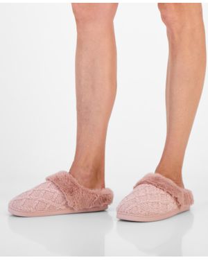 Charter Club Quilted Hoodback Boxed Slippers - Pink