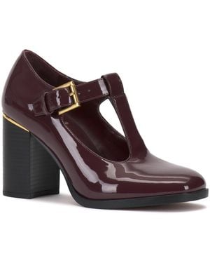 Vince Camuto Micha T-strap Mary Jane Pumps - Brown
