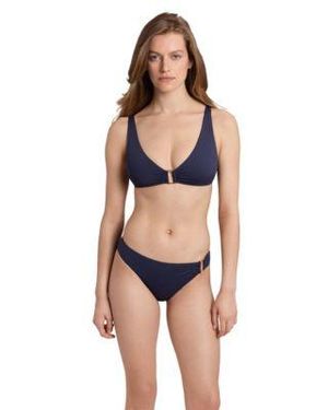 Ralph Lauren Ring Over The Shoulder Bra Hipster Bottoms - Blue