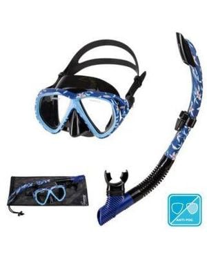 Seavenger Hanalei Snorkel Anti Fog Mask Set Mint Cream - Blue