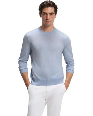 BOSS Boss By Merino-wool Regular-fit Sweater - Blue