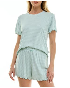 Sincerely Jules Striped Top & Shorts - Blue