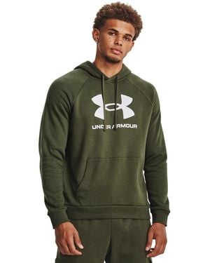 Under Armour Rival Logo Hooded Sweatshirt - Green