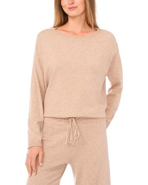Vince Camuto Ribbed-trimmed Crewneck Sweater - Natural