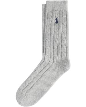 Polo Ralph Lauren Cable-knit Socks - Gray