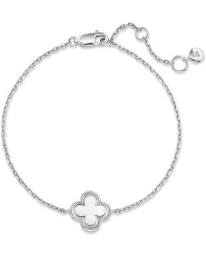 DEVATA Contour-lined Clover Bracelet - White