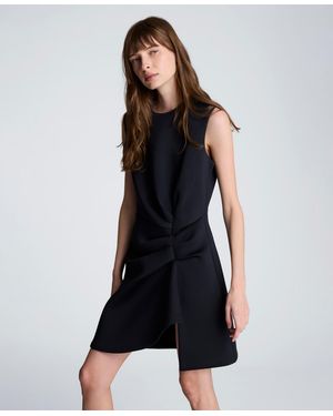 Kenneth Cole Drape Pleated Short Dress - Black
