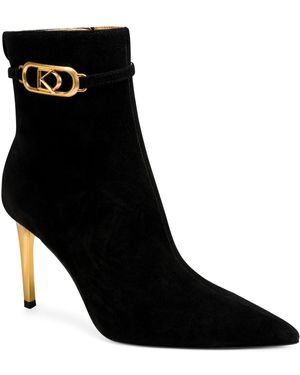 Donna Karan Poppy Stiletto Heeled Booties - Black