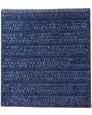 Nina Crystal Embellished Flap Slim Magnetic Snap Clutch - Blue