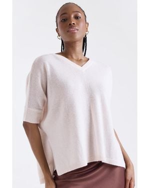1982 Venetia Vee V-neck Cashmere Sweater - White