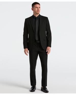 Perry Ellis Dobby Louis Slim Fit Suit Pants - Black