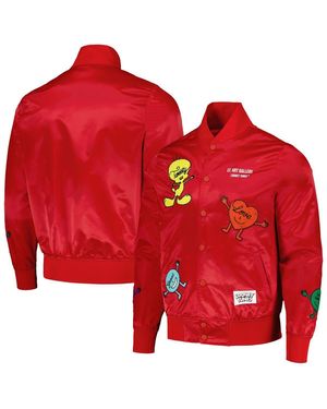 FREEZE MAX Looney Tunes Positive Energy Satin Full-snap Jacket - Red