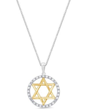 Marsala Diamond Star Of David Pendant Necklace (1/4 Ct. T.w. - Metallic