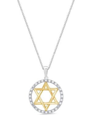 Marsala Diamond Star Of David Pendant Necklace (1/4 Ct. T.w. - Metallic