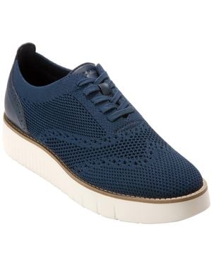 Cole Haan Grand City Platform Stichlite Oxfords - Blue