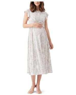 Ripe Maternity Maternity Ripe Alona Nursing Dress - White