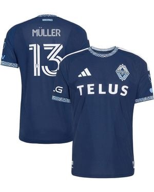 adidas Thomas Muller Vancouver Whitecaps Fc 2026 The Coastal Jersey On-field Authentic Patch Jersey - Blue