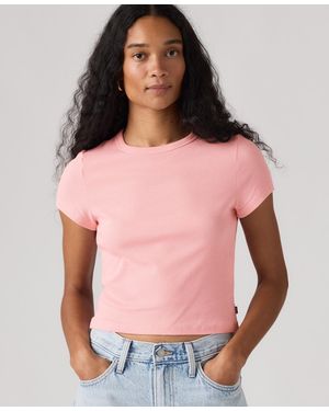 Levi's Short-sleeve Cropped Top - Pink