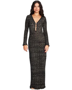 CAPITTANA Ella Star Maxi Dress - Black