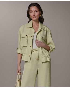 Donna Karan Collared Jacket - Green