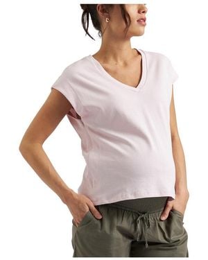 Ripe Maternity Maternity Ripe Marly Zip Nursing Tee - White