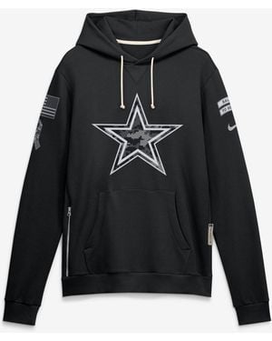 Nike Dallas Cowboys 2026 Salute To Service Sideline Dri-fit Pullover Hoodie - Black