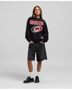 Mitchell & Ness Carolina Hurricanes Core Oversized Sweatshirt - Black