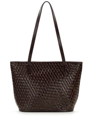 Patricia Nash Emmie Medium Leather Tote Handbag - Brown