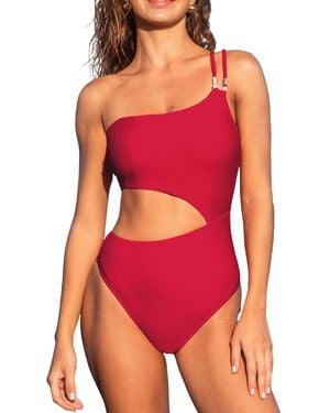 CUPSHE Scarlet Sizzle One-piece Swimsuit - Red