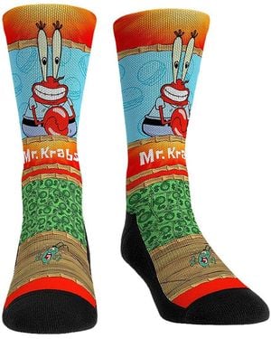 Rock Em Socks And Spongebob Squarepants Mr. Krabs Showtime Crew Socks - Green