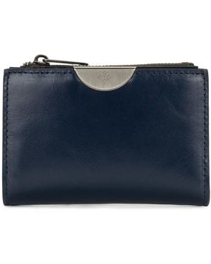 Patricia Nash Busalla Leather Bifold Zipper Wallet - Blue