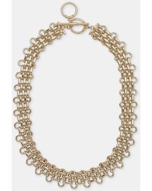 Ralph Lauren Tone 16" Rolo Link Collar Necklace - Metallic