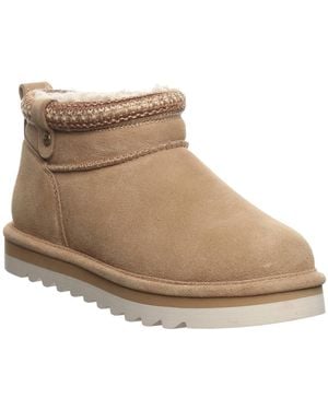 BEARPAW Langly Platform Pull-on Short Boots - Natural
