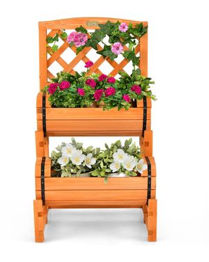 SUGIFT 2-tier Raised Garden Bed - Orange