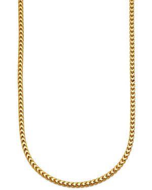 Curata Jewelry Solid 18k Yellow Gold Italian 7.5 Inch 2.4mm Wide Woven Franco Chain Bracelet - Metallic