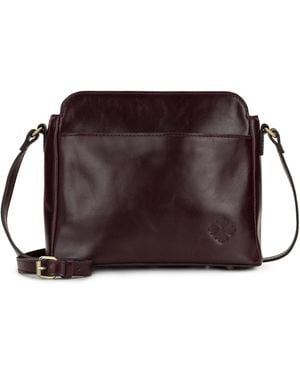Patricia Nash Ithaca Small Leather Crossbody Bag - Brown